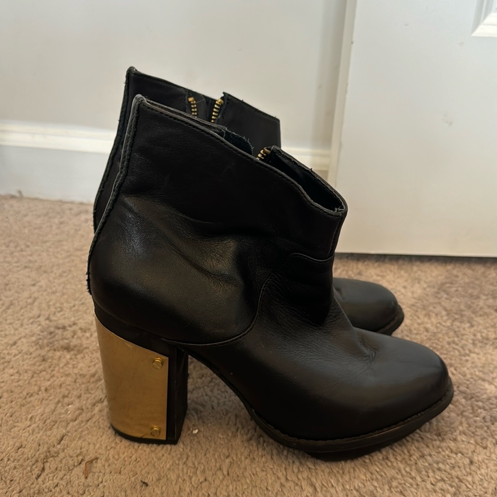 Leather booties